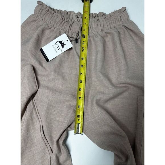 NWT VAV New York WIDE LEG PANTS WITH ELASTIC WAIST one Size Tan See Description - Picture 10 of 15